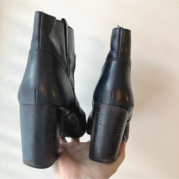 FRYE • Leather Pull-On Bootie in Black - Picture 4 of 11